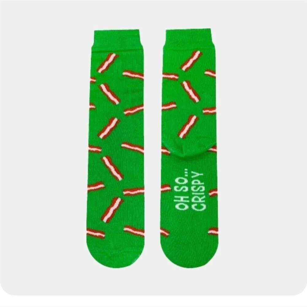 Unisex Breakfast Socks Gift Set - 4 Pair bacon eggs French toast pancake socks